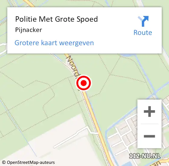 Locatie op kaart van de 112 melding: Politie Met Grote Spoed Naar Pijnacker op 18 april 2024 12:07