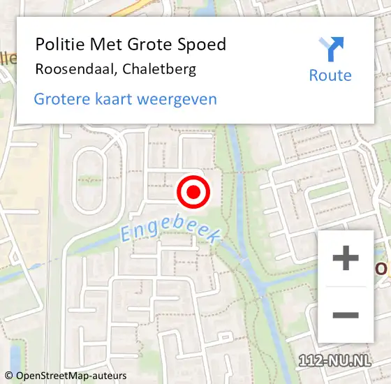 Locatie op kaart van de 112 melding: Politie Met Grote Spoed Naar Roosendaal, Chaletberg op 18 april 2024 12:16