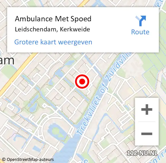 Locatie op kaart van de 112 melding: Ambulance Met Spoed Naar Leidschendam, Kerkweide op 18 april 2024 12:46
