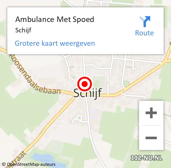 Locatie op kaart van de 112 melding: Ambulance Met Spoed Naar Schijf op 18 april 2024 14:02