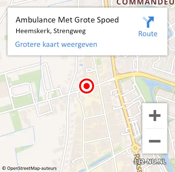 Locatie op kaart van de 112 melding: Ambulance Met Grote Spoed Naar Heemskerk, Strengweg op 18 april 2024 15:14