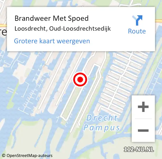 Locatie op kaart van de 112 melding: Brandweer Met Spoed Naar Loosdrecht, Oud-Loosdrechtsedijk op 18 april 2024 15:36