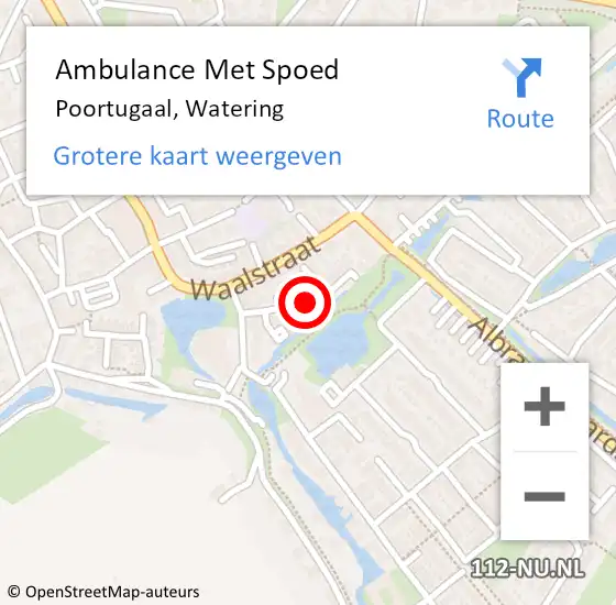 Locatie op kaart van de 112 melding: Ambulance Met Spoed Naar Poortugaal, Watering op 18 april 2024 16:20