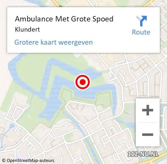 Locatie op kaart van de 112 melding: Ambulance Met Grote Spoed Naar Klundert op 18 april 2024 17:12