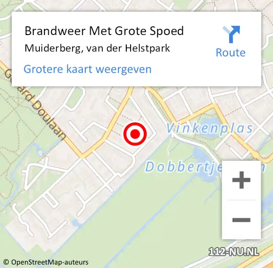 Locatie op kaart van de 112 melding: Brandweer Met Grote Spoed Naar Muiderberg, van der Helstpark op 18 april 2024 21:17
