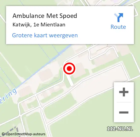 Locatie op kaart van de 112 melding: Ambulance Met Spoed Naar Katwijk, 1e Mientlaan op 18 april 2024 23:24