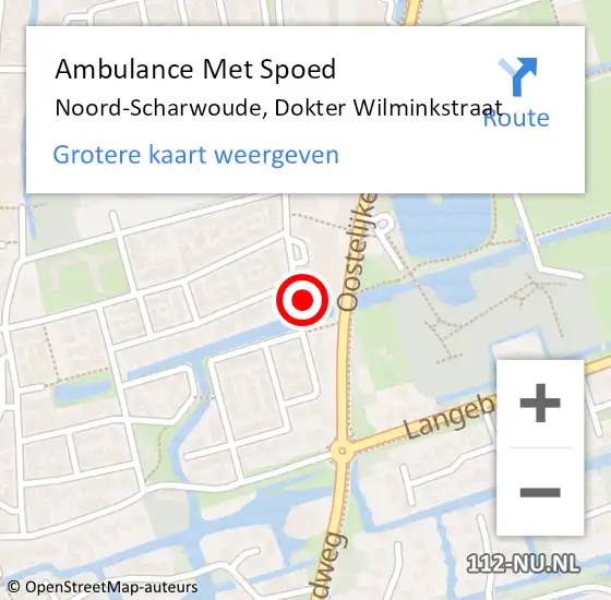 Locatie op kaart van de 112 melding: Ambulance Met Spoed Naar Noord-Scharwoude, Dokter Wilminkstraat op 19 april 2024 09:33
