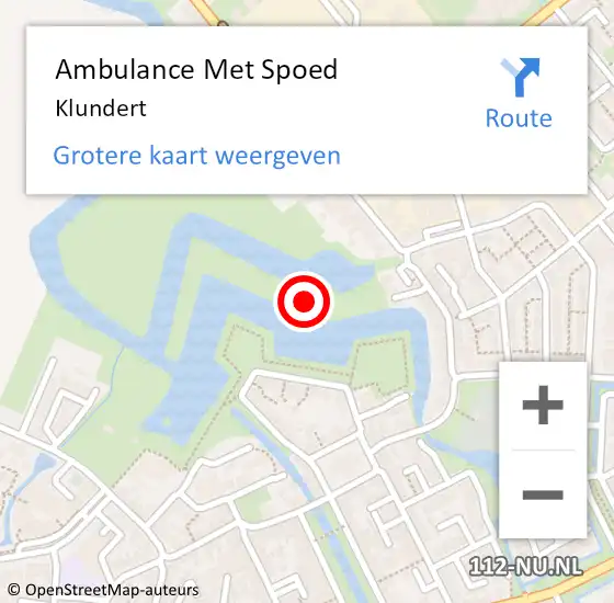 Locatie op kaart van de 112 melding: Ambulance Met Spoed Naar Klundert op 19 april 2024 10:48