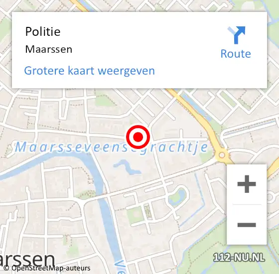 Locatie op kaart van de 112 melding: Politie Maarssen op 19 april 2024 13:01