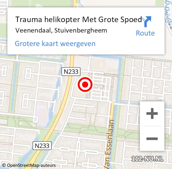 Locatie op kaart van de 112 melding: Trauma helikopter Met Grote Spoed Naar Veenendaal, Stuivenbergheem op 20 april 2024 02:05