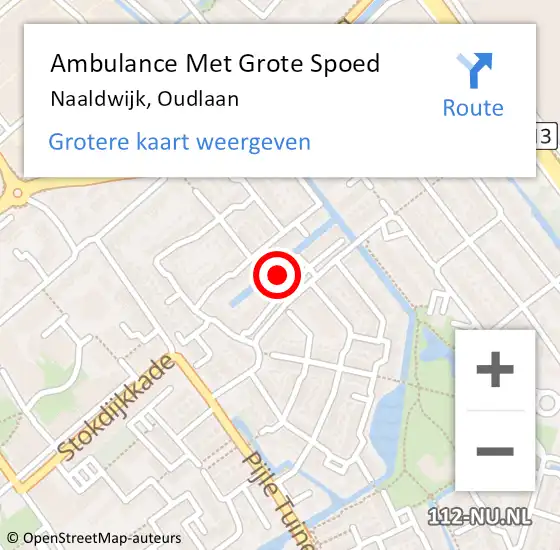 Locatie op kaart van de 112 melding: Ambulance Met Grote Spoed Naar Naaldwijk, Oudlaan op 20 april 2024 02:13