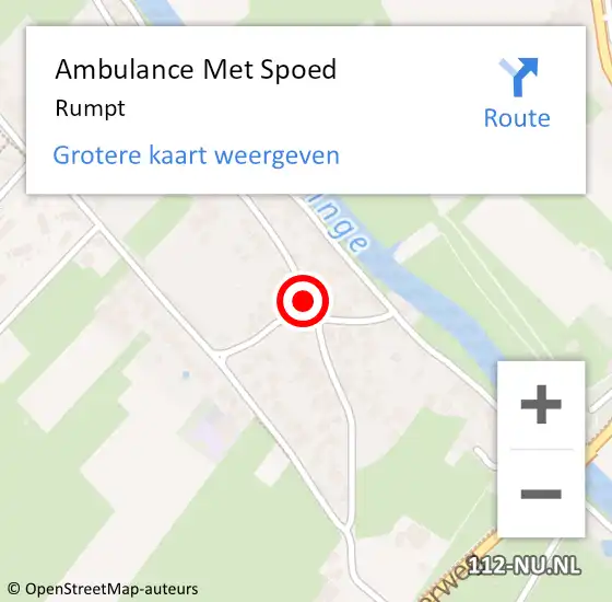 Locatie op kaart van de 112 melding: Ambulance Met Spoed Naar Rumpt op 20 april 2024 10:57