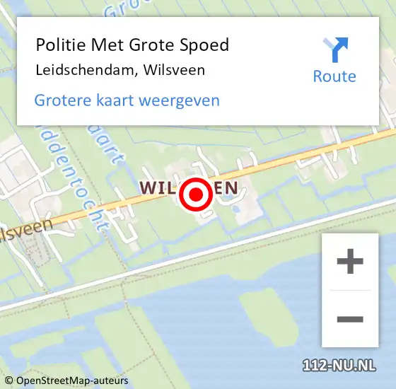 Locatie op kaart van de 112 melding: Politie Met Grote Spoed Naar Leidschendam, Wilsveen op 20 april 2024 12:05