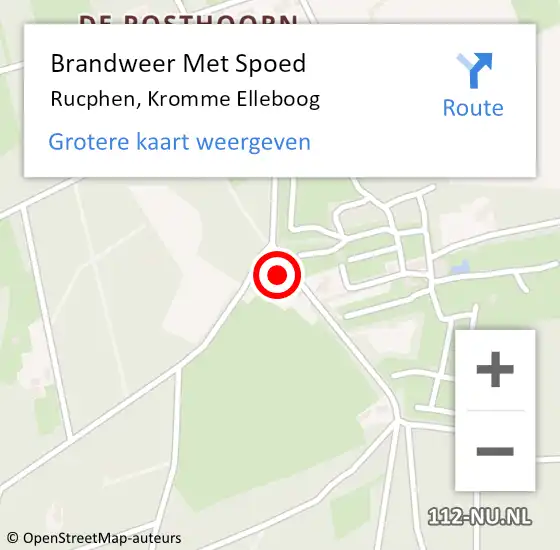 Locatie op kaart van de 112 melding: Brandweer Met Spoed Naar Rucphen, Kromme Elleboog op 21 april 2024 08:56