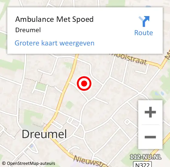 Locatie op kaart van de 112 melding: Ambulance Met Spoed Naar Dreumel op 21 april 2024 09:57