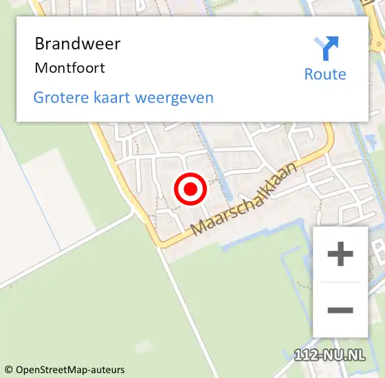 Locatie op kaart van de 112 melding: Brandweer Montfoort op 21 april 2024 12:51