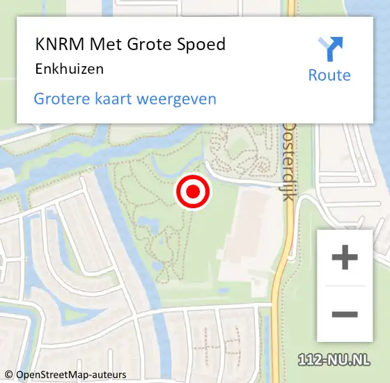 Locatie op kaart van de 112 melding: KNRM Met Grote Spoed Naar Enkhuizen op 21 april 2024 12:53