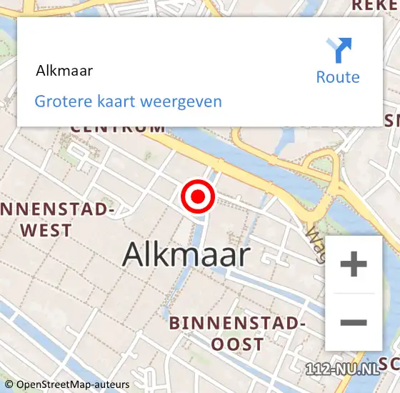 Locatie op kaart van de 112 melding:  Alkmaar op 21 april 2024 12:58