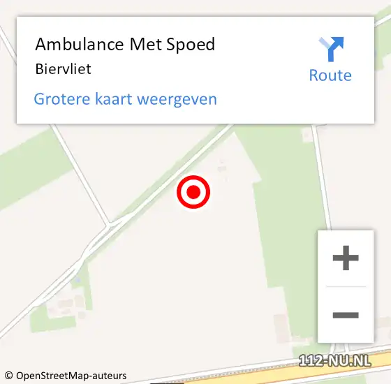 Locatie op kaart van de 112 melding: Ambulance Met Spoed Naar Biervliet op 21 april 2024 13:05