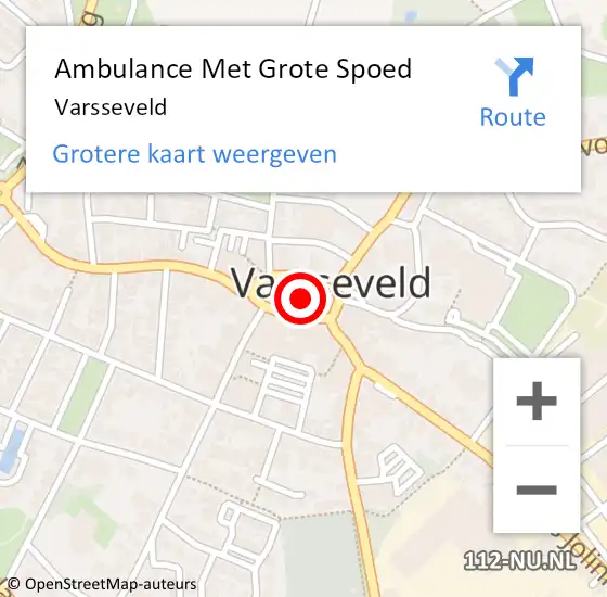 Locatie op kaart van de 112 melding: Ambulance Met Grote Spoed Naar Varsseveld op 21 april 2024 16:24