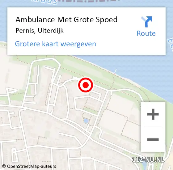 Locatie op kaart van de 112 melding: Ambulance Met Grote Spoed Naar Pernis, Uiterdijk op 21 april 2024 16:34