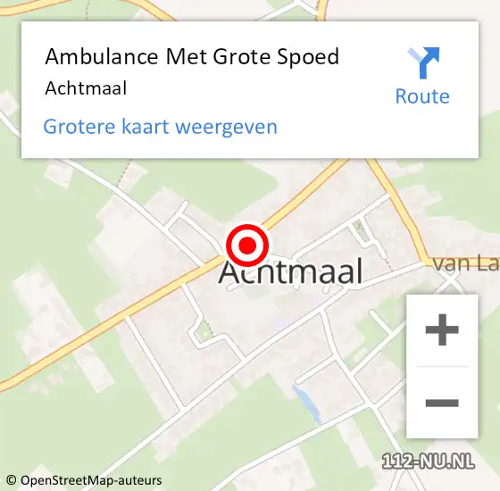 Locatie op kaart van de 112 melding: Ambulance Met Grote Spoed Naar Achtmaal op 21 april 2024 17:35