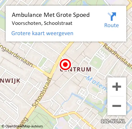 Locatie op kaart van de 112 melding: Ambulance Met Grote Spoed Naar Voorschoten, Schoolstraat op 21 april 2024 19:53