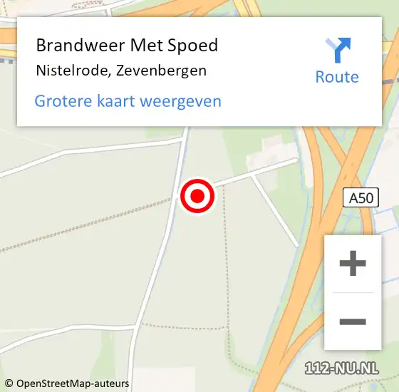 Locatie op kaart van de 112 melding: Brandweer Met Spoed Naar Nistelrode, Zevenbergen op 21 april 2024 21:22