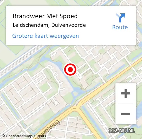 Locatie op kaart van de 112 melding: Brandweer Met Spoed Naar Leidschendam, Duivenvoorde op 22 april 2024 07:35