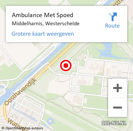 Locatie op kaart van de 112 melding: Ambulance Met Spoed Naar Middelharnis, Westerschelde op 22 april 2024 08:51