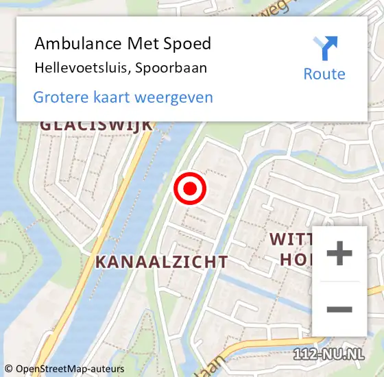 Locatie op kaart van de 112 melding: Ambulance Met Spoed Naar Hellevoetsluis, Spoorbaan op 22 april 2024 12:18