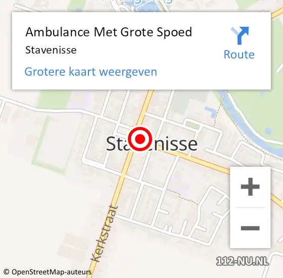Locatie op kaart van de 112 melding: Ambulance Met Grote Spoed Naar Stavenisse op 22 april 2024 12:46