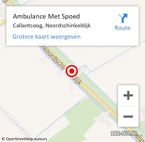 Locatie op kaart van de 112 melding: Ambulance Met Spoed Naar Callantsoog, Noordschinkeldijk op 22 april 2024 14:29