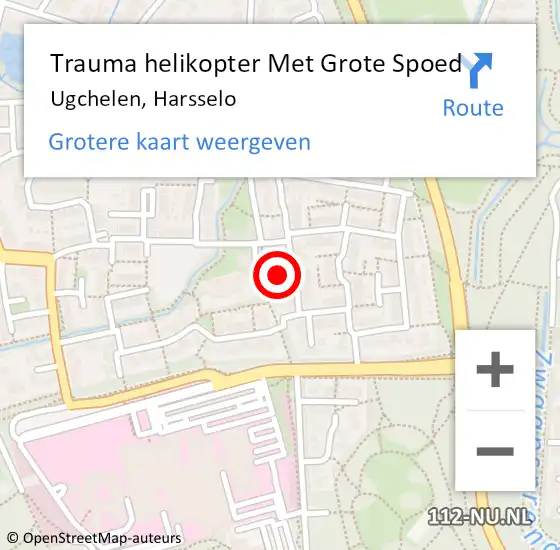 Locatie op kaart van de 112 melding: Trauma helikopter Met Grote Spoed Naar Ugchelen, Harsselo op 22 april 2024 15:27