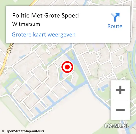 Locatie op kaart van de 112 melding: Politie Met Grote Spoed Naar Witmarsum op 22 april 2024 16:19