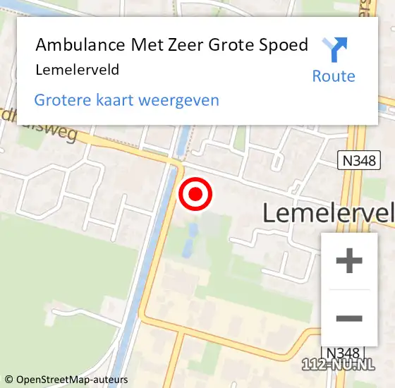 Locatie op kaart van de 112 melding: Ambulance Met Zeer Grote Spoed Naar Lemelerveld op 22 april 2024 19:31