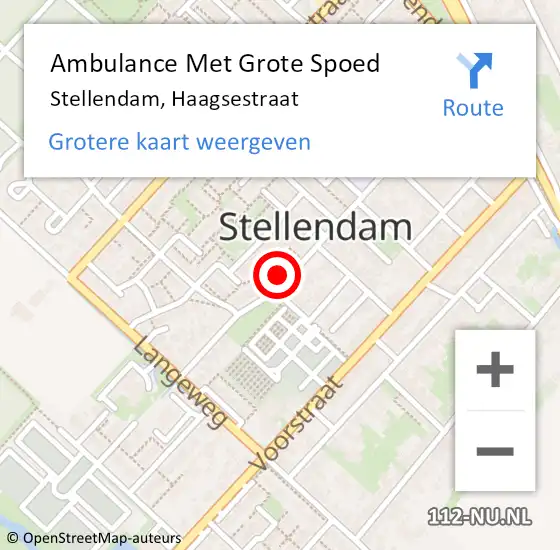 Locatie op kaart van de 112 melding: Ambulance Met Grote Spoed Naar Stellendam, Haagsestraat op 23 april 2024 01:23