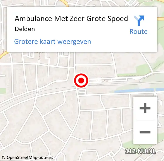 Locatie op kaart van de 112 melding: Ambulance Met Zeer Grote Spoed Naar Delden op 23 april 2024 02:48