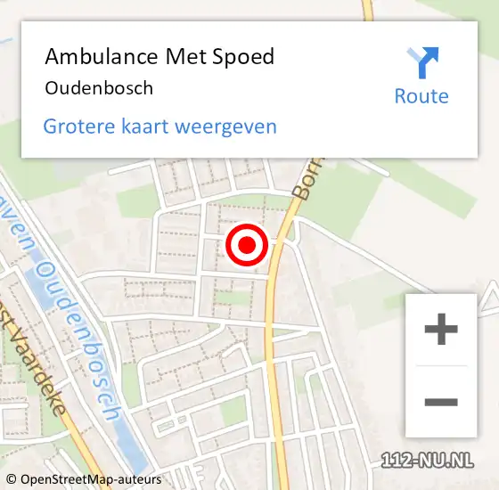 Locatie op kaart van de 112 melding: Ambulance Met Spoed Naar Oudenbosch op 23 april 2024 06:15