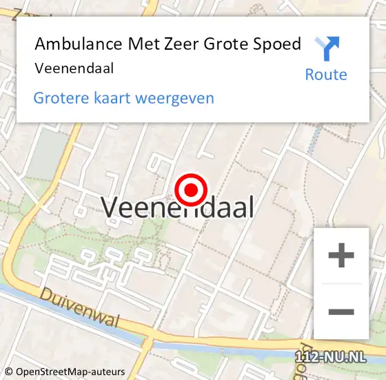 Locatie op kaart van de 112 melding: Ambulance Met Zeer Grote Spoed Naar Veenendaal op 23 april 2024 07:33