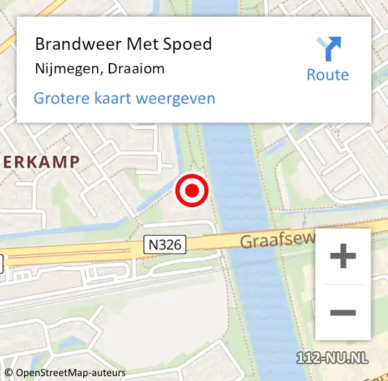 Locatie op kaart van de 112 melding: Brandweer Met Spoed Naar Nijmegen, Draaiom op 23 april 2024 07:42