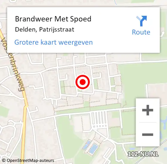Locatie op kaart van de 112 melding: Brandweer Met Spoed Naar Delden, Patrijsstraat op 23 april 2024 07:48