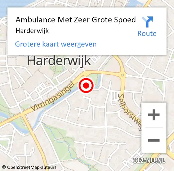 Locatie op kaart van de 112 melding: Ambulance Met Zeer Grote Spoed Naar Harderwijk op 23 april 2024 09:03