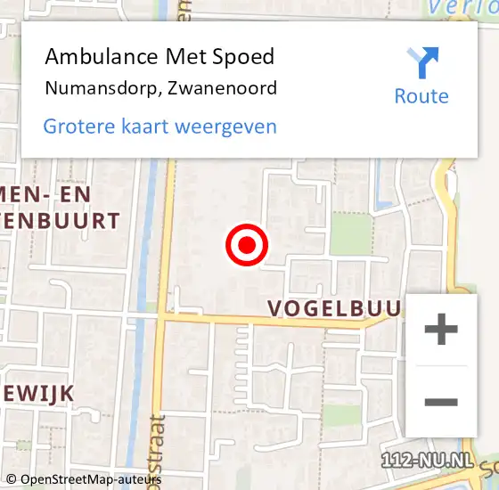 Locatie op kaart van de 112 melding: Ambulance Met Spoed Naar Numansdorp, Zwanenoord op 23 april 2024 10:06