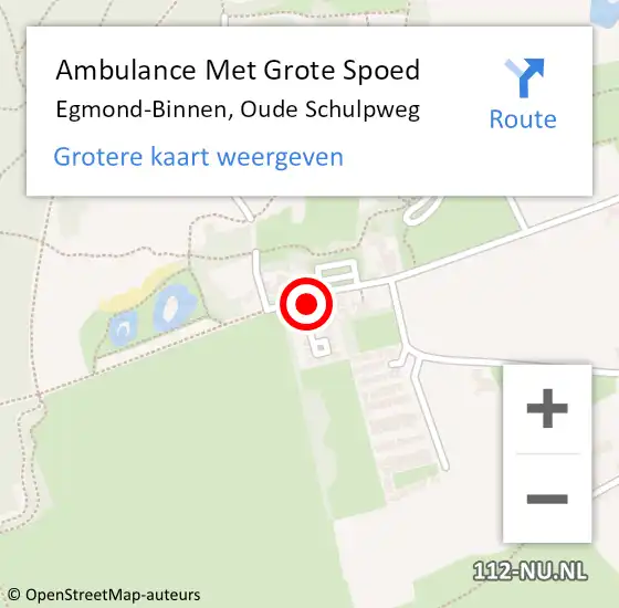 Locatie op kaart van de 112 melding: Ambulance Met Grote Spoed Naar Egmond-Binnen, Oude Schulpweg op 23 april 2024 14:58