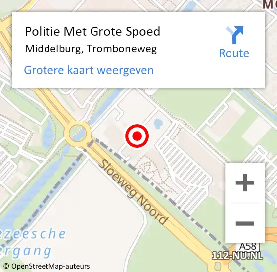 Locatie op kaart van de 112 melding: Politie Met Grote Spoed Naar Middelburg, Tromboneweg op 23 april 2024 15:06