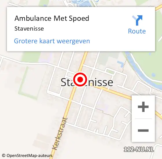 Locatie op kaart van de 112 melding: Ambulance Met Spoed Naar Stavenisse op 23 april 2024 16:10