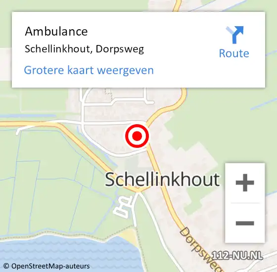 Locatie op kaart van de 112 melding: Ambulance Schellinkhout, Dorpsweg op 23 april 2024 17:10