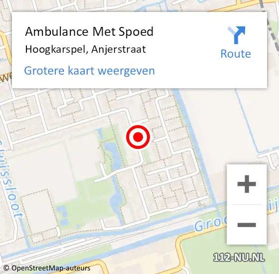 Locatie op kaart van de 112 melding: Ambulance Met Spoed Naar Hoogkarspel, Anjerstraat op 23 april 2024 19:37