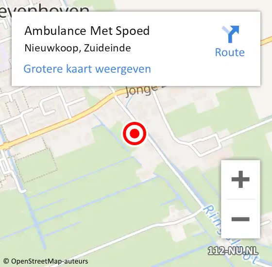 Locatie op kaart van de 112 melding: Ambulance Met Spoed Naar Nieuwkoop, Zuideinde op 23 april 2024 19:41